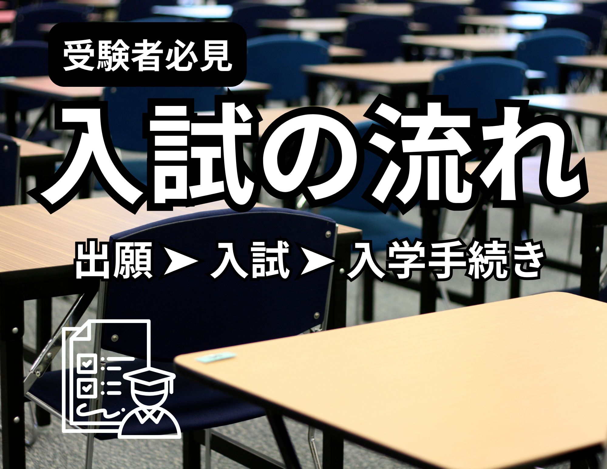 【入試の流れ】出願～入試～入学手続き（余裕を持って準備！）